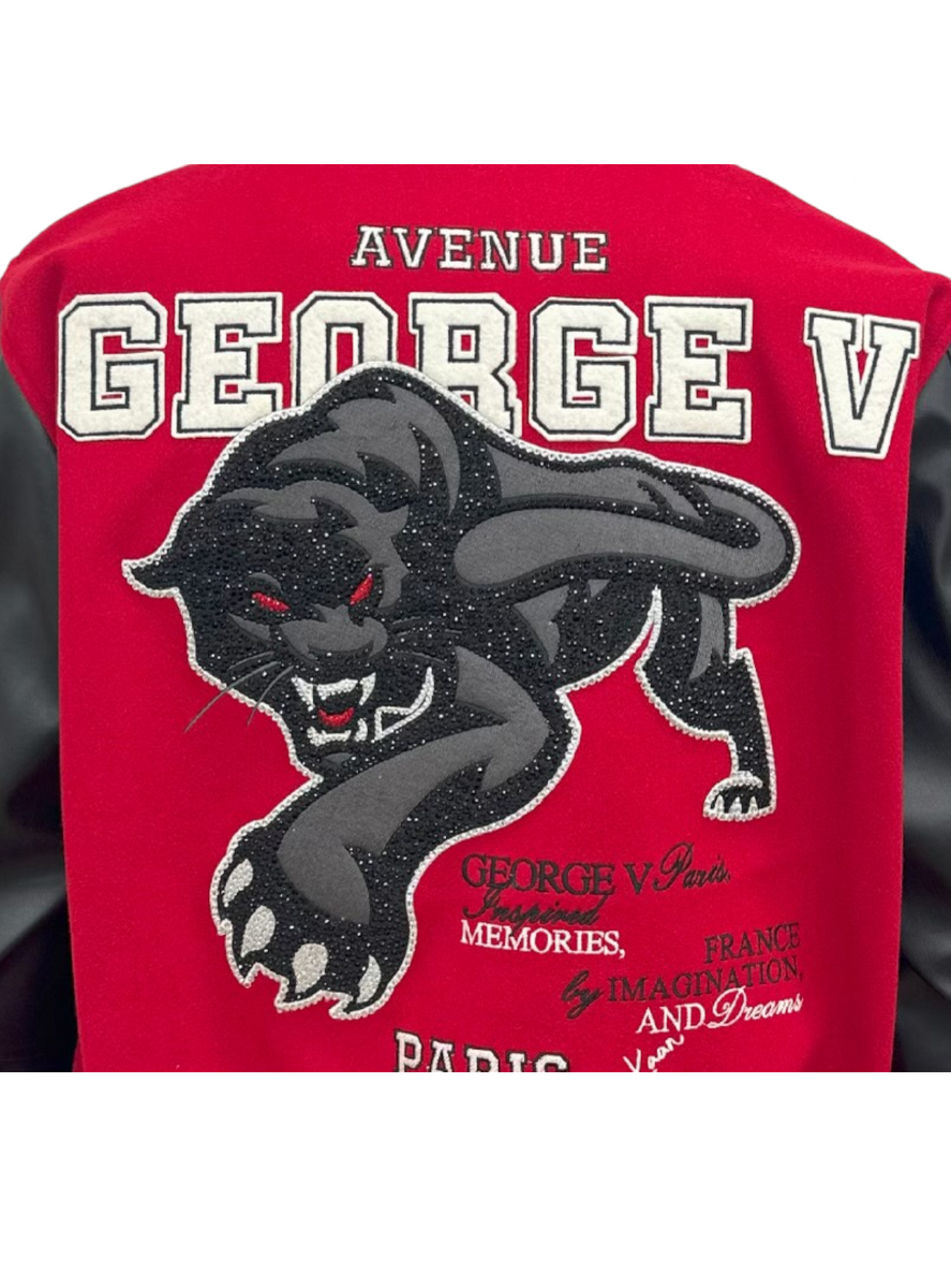 George V Jacket - Panther Varsity - Red - GV5002 – Vengeance78