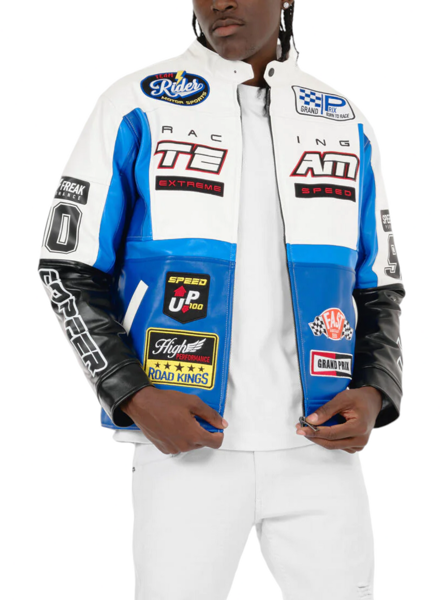 Copper Rivet Jacket - PU Racing - Blue - 336506-BL-YYE6 – Vengeance78