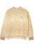 Lacoste Sweater - Unisex Monogram Alpaca - Brown Yellow - AH08125