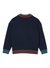 Lacoste Sweater - Kids' Cotton and Wool Blend V-Neck - Navy - AJ1201