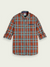 Scotch & Soda Shirt - Regular-fit Mid Weight Brushed Flannel Check Shirt - Combo C - 22-FWMM 169063