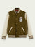 Scotch & Soda Jacket - Wool College With Leather Sleeves - Olive Green - 129705 0217