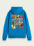 Scotch & Soda Hoodie - Garment Back Farmer - Iris Blue - 23-PSMM-D40 5374