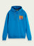 Scotch & Soda Hoodie - Garment Back Farmer - Iris Blue - 23-PSMM-D40 5374