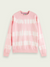 Scotch & Soda Sweater - Tye Dye Cotton -Light Pink - 23-PSMM-D40 0488