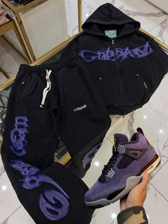 Look: Godspeed Sweatsuit - Raw Import - Black And Blue