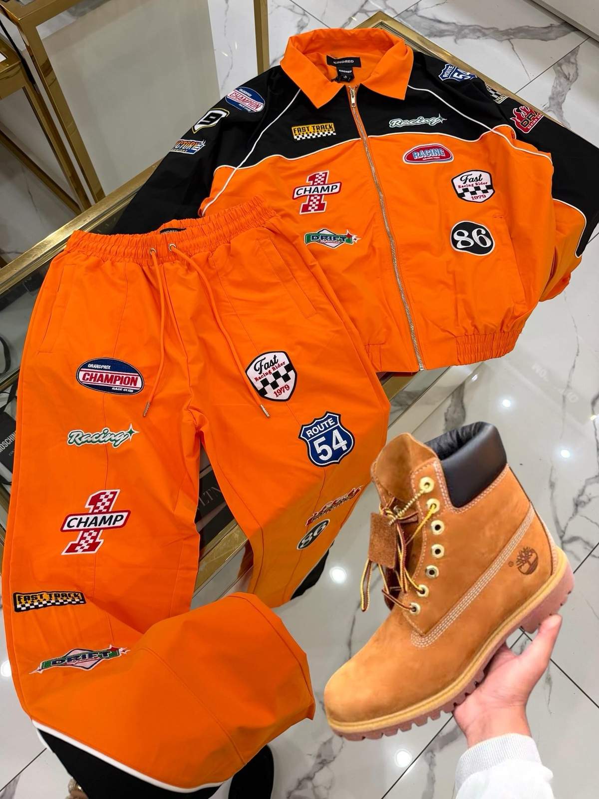 Look: Nylon Racing Set — Orange/Black