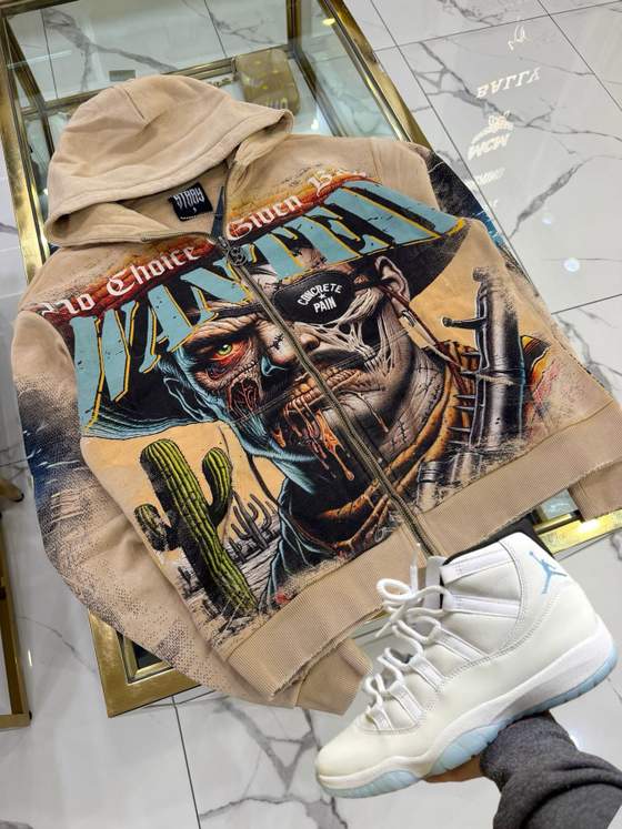 Look: Stray Hoodie - Dead Or Alive Full Zip - Sand - ST1648