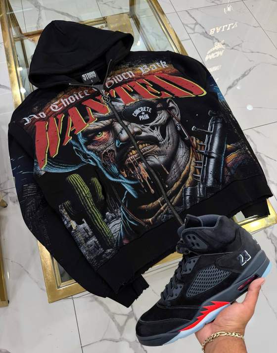 Look: Stray Hoodie - Dead Or Alive Full Zip - Black - ST1648